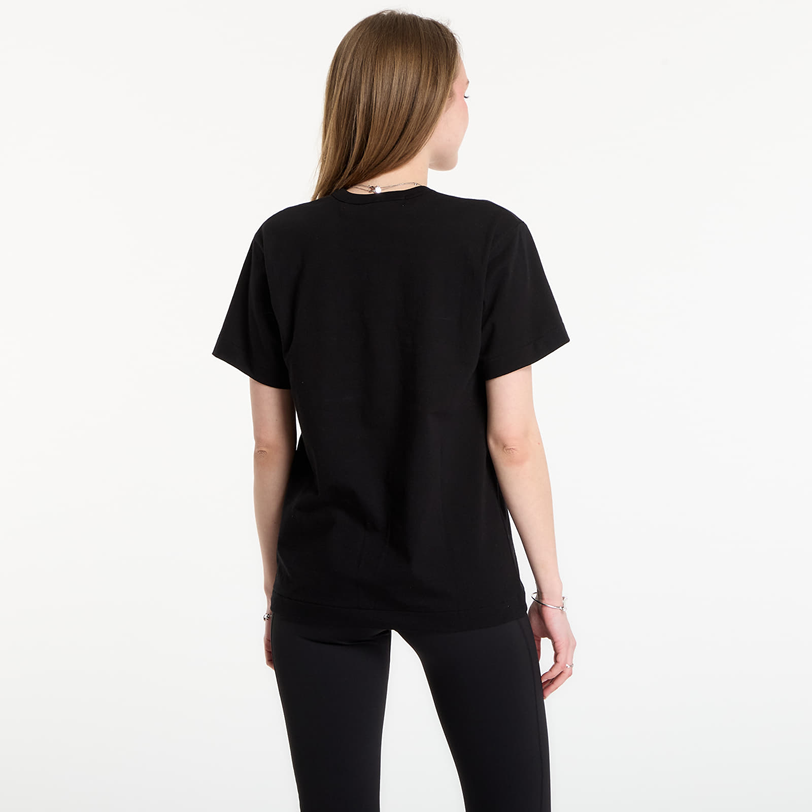 T-paidat Comme des Garçons PLAY T-Shirt Red Emblem Knit UNISEX Black