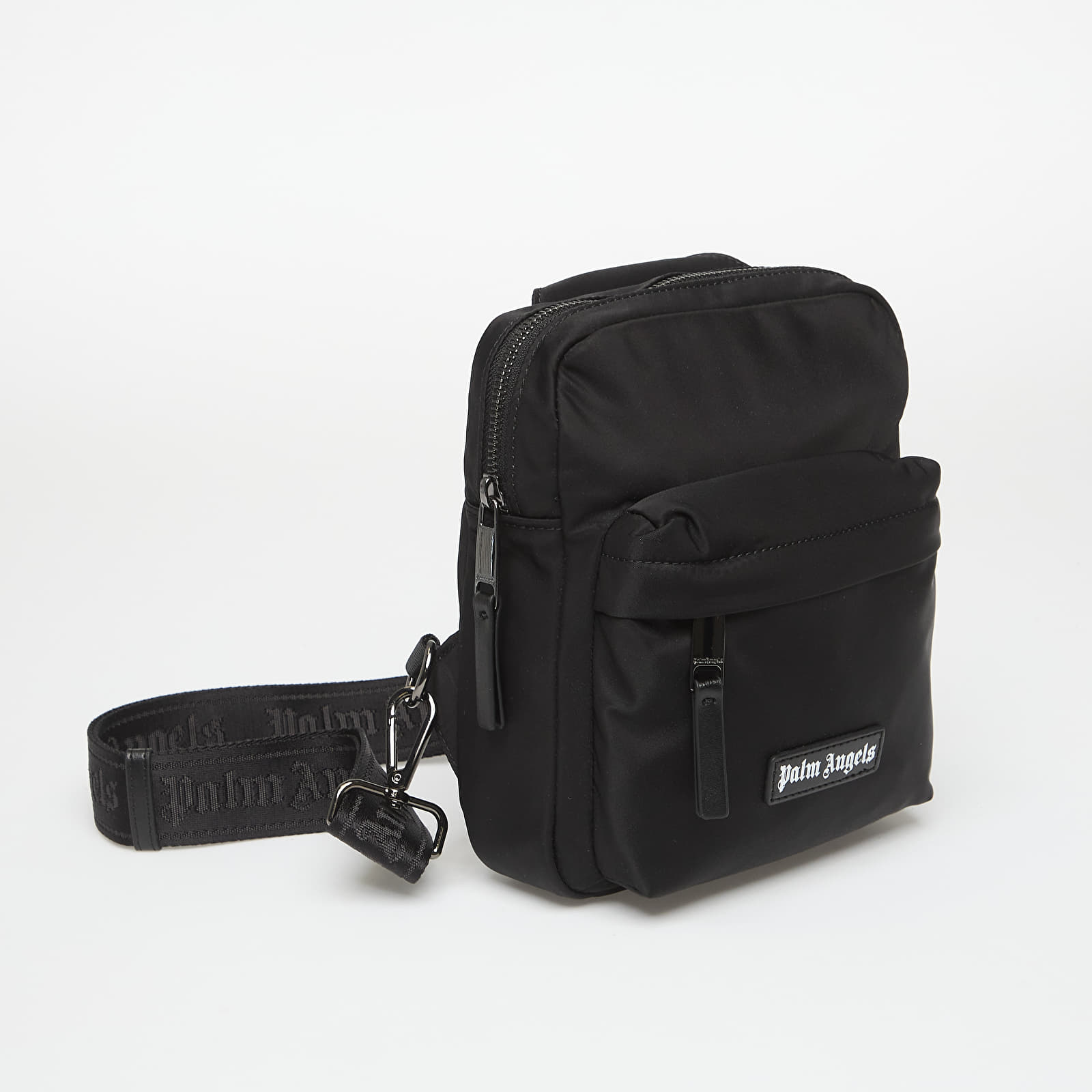 Umhängetaschen für Männer Palm Angels Logo Crossbody Bag Black/ Off White