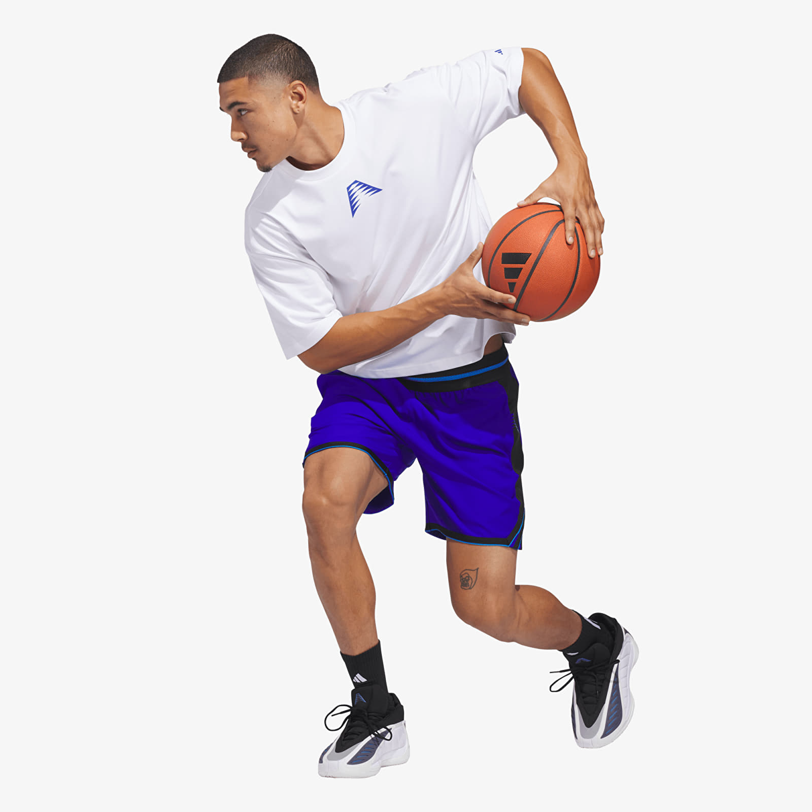 Marškinėliai adidas Anthony Edwards Believe That T-Shirt White/ Lucid Blue