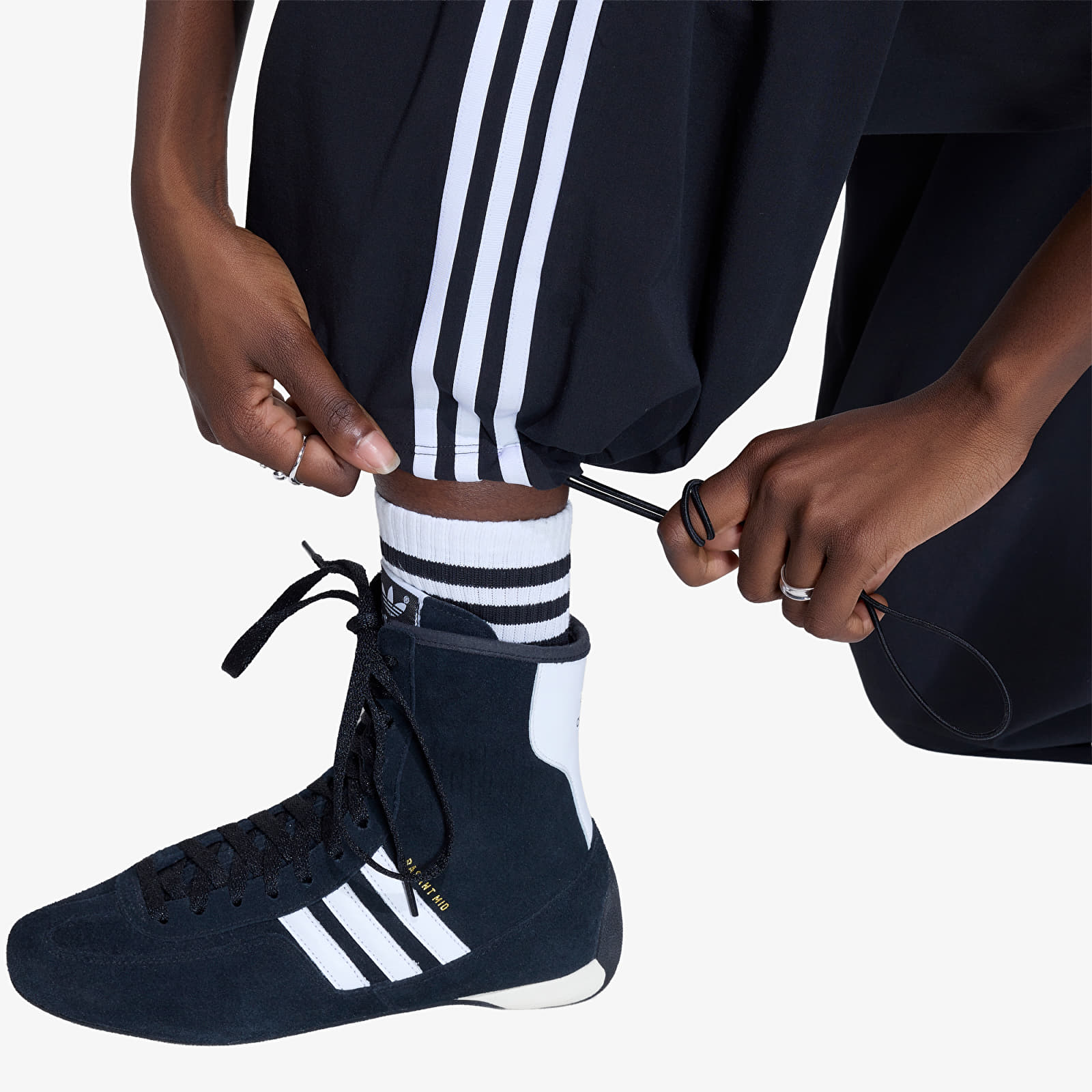 Tepláky adidas Adilenium 5.0 Og Adilenium Track Tracksuit Bottoms With Pleats Black