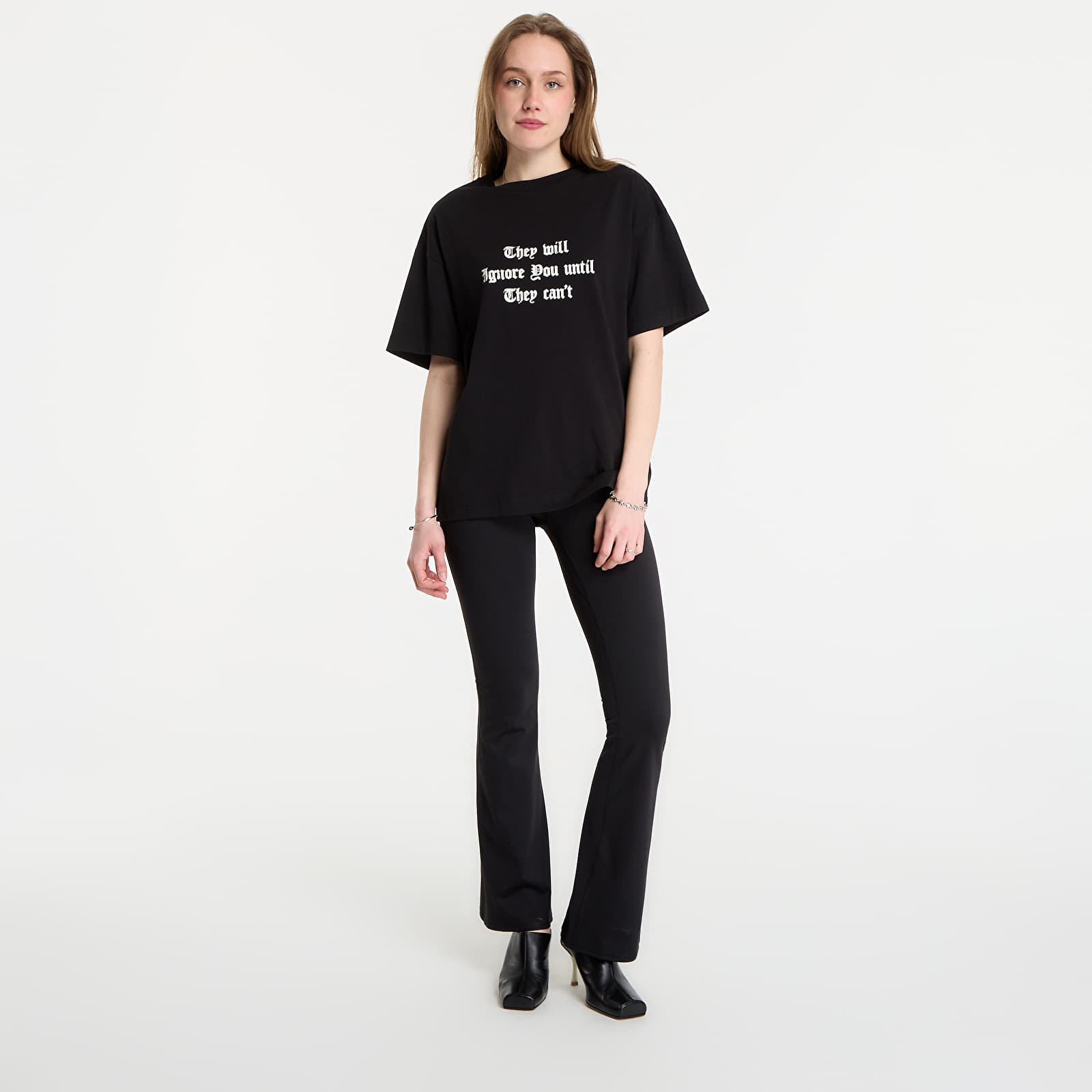 T-skjorter for menn Palm Angels Statement Regular T-Shirt UNISEX Black/ Off White