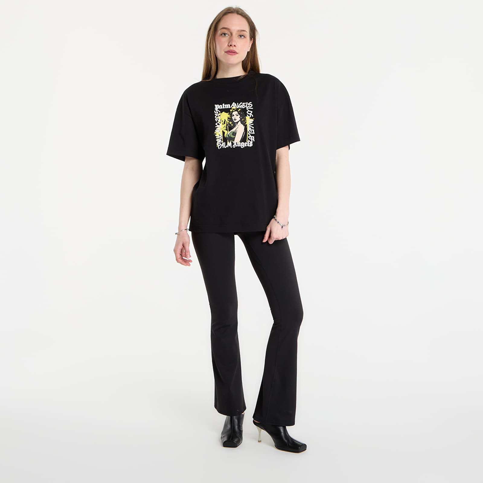 T-skjorter for menn Palm Angels Pinup Regular T-Shirt UNISEX Black/ Blue