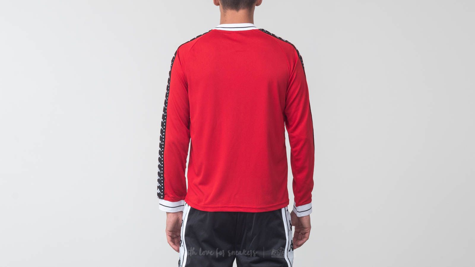 Pólók és ingek Kappa Authentic Aneat Longsleeves Tee Red/ White