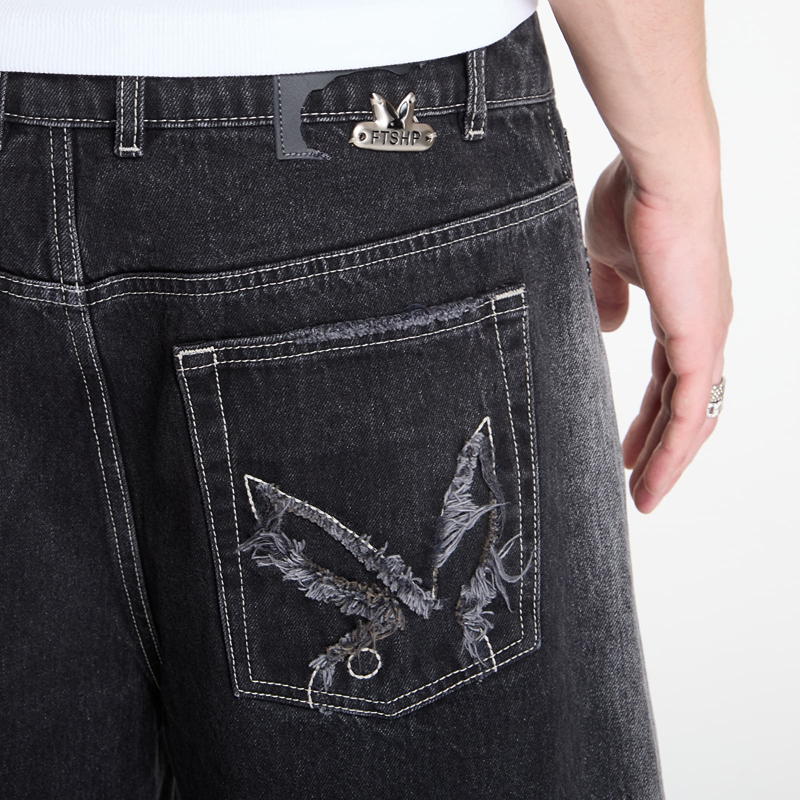 Shorts Playboy x FTSHP Denim Jorts UNISEX Black