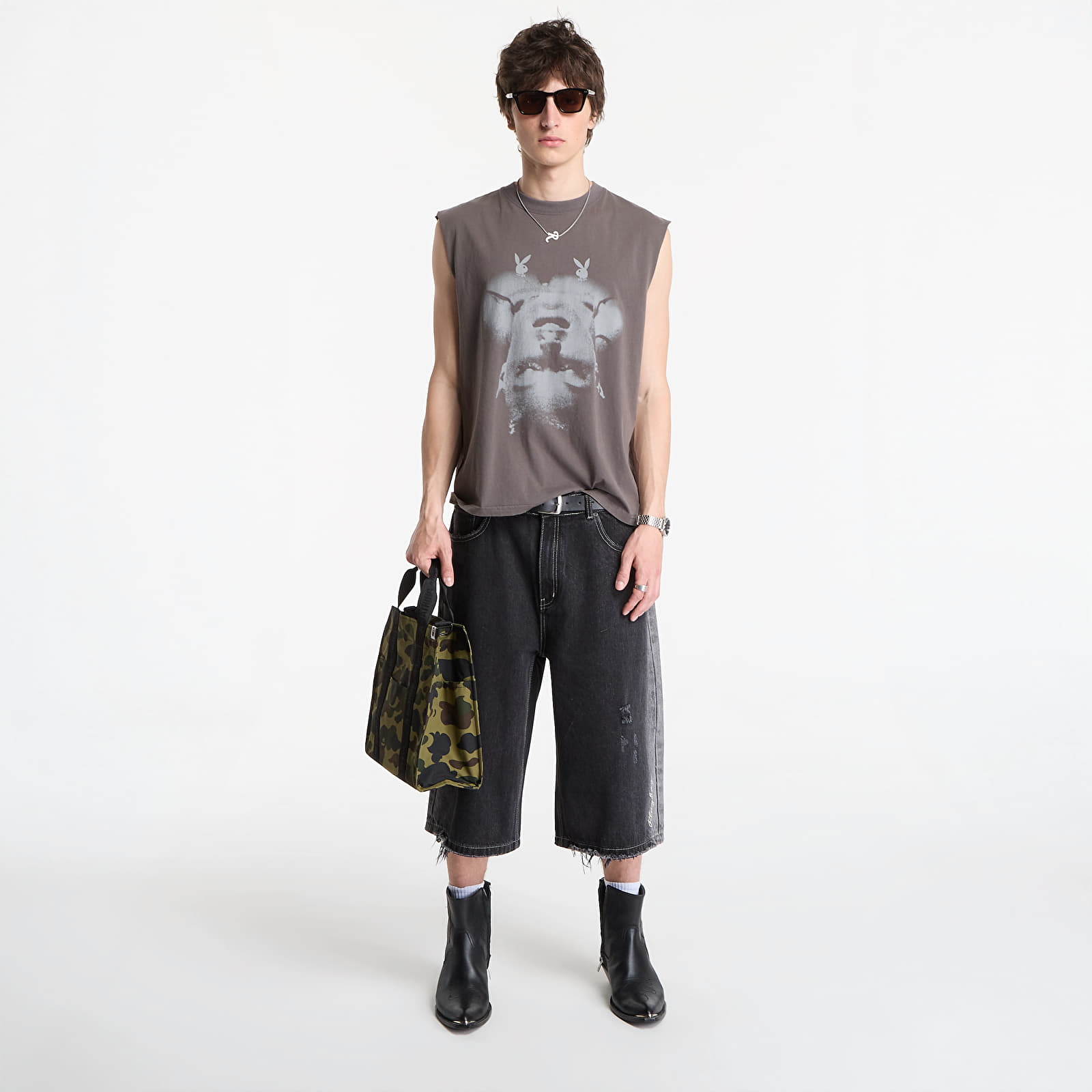 Shorts Playboy x FTSHP Denim Jorts UNISEX Black