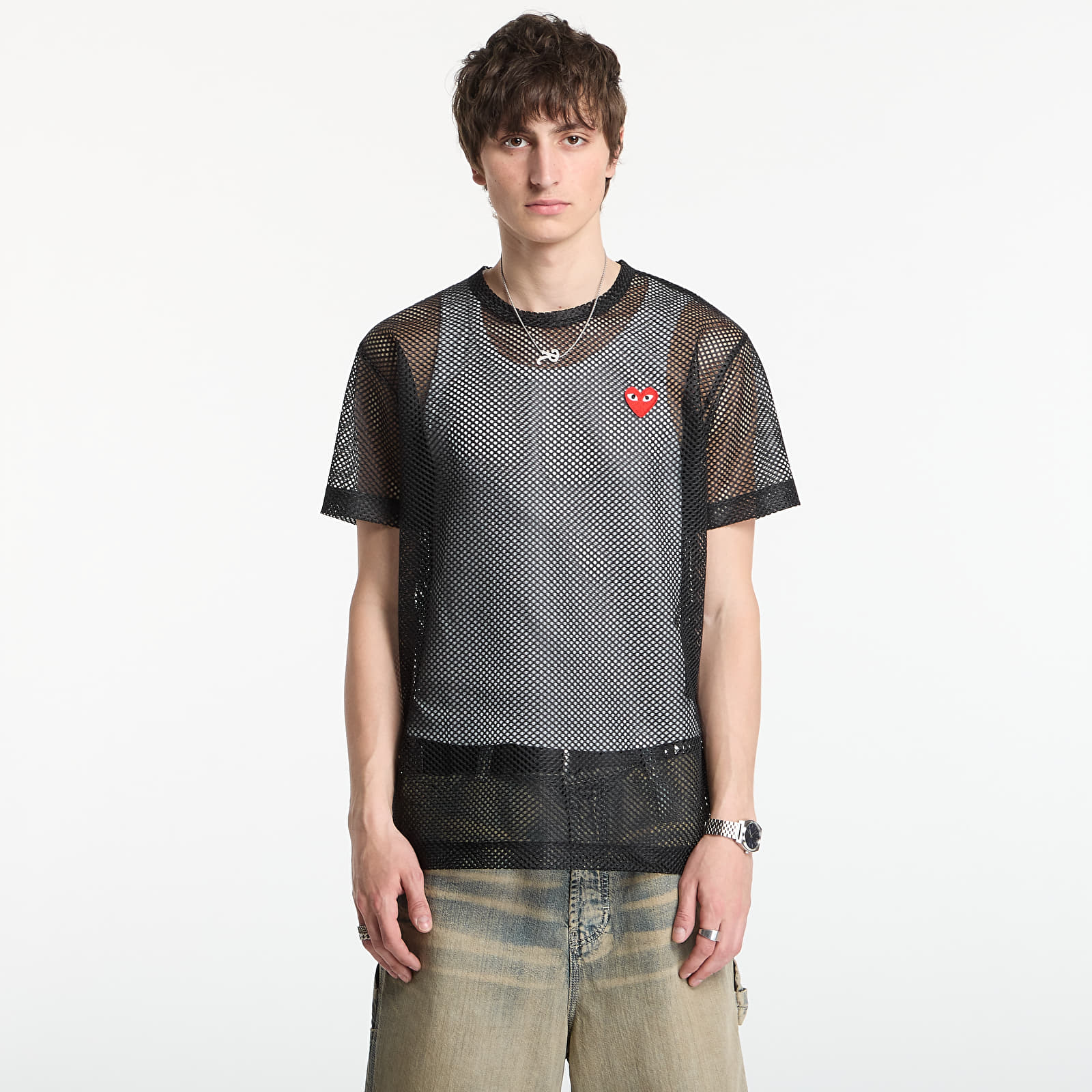 Tričká Comme des Garçons PLAY T-Shirt Red Emblem Black