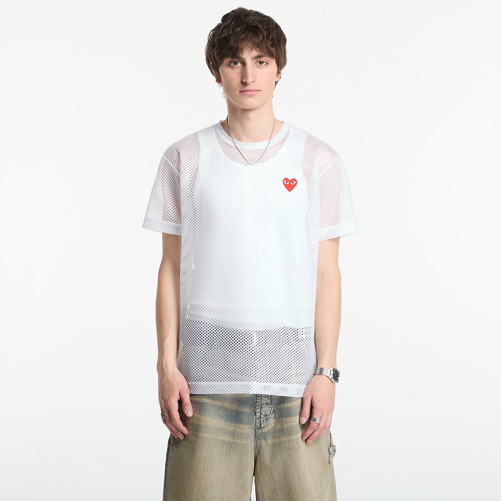 Tričká Comme des Garçons PLAY T-Shirt Red Emblem White