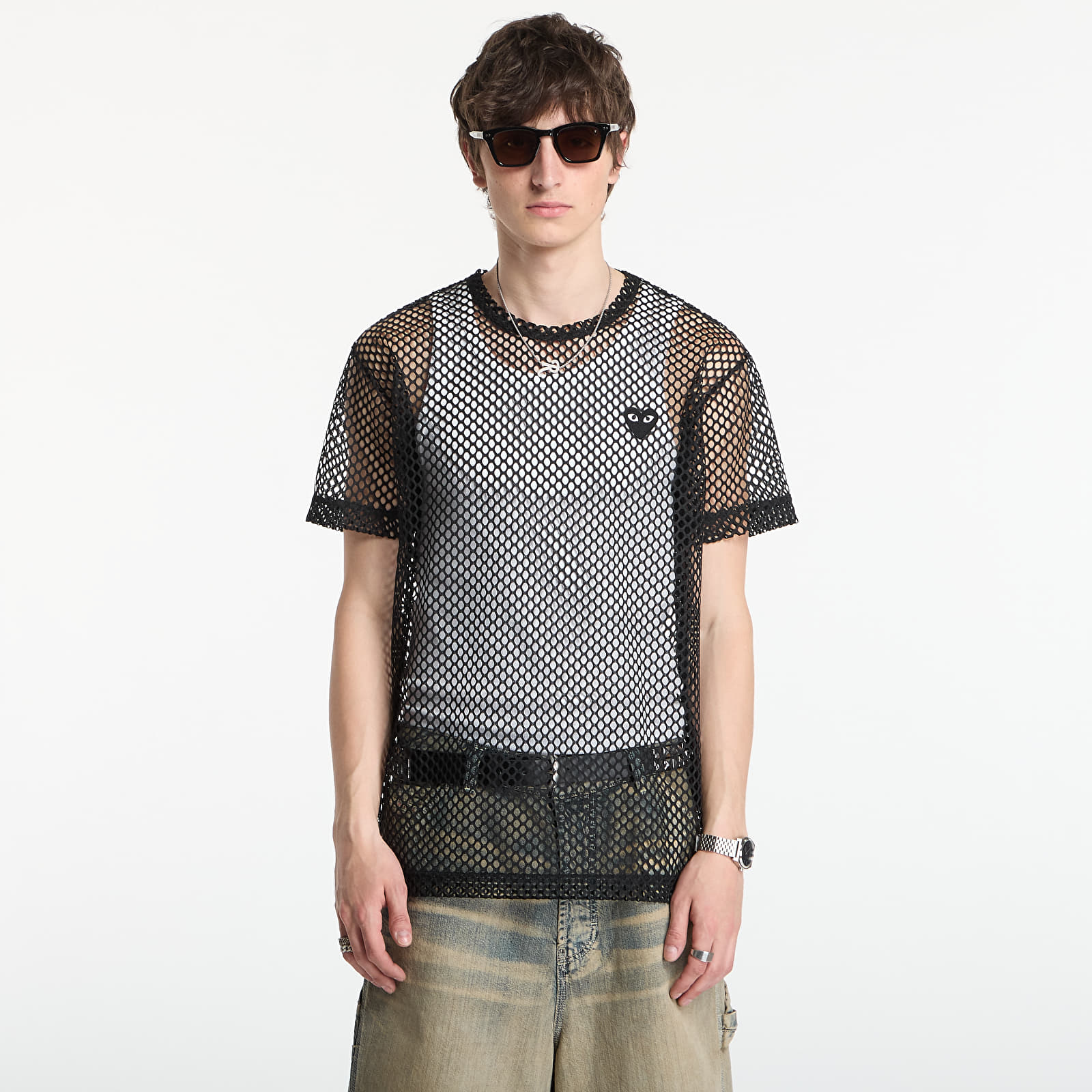Tričká Comme des Garçons PLAY T-Shirt Red Emblem Black
