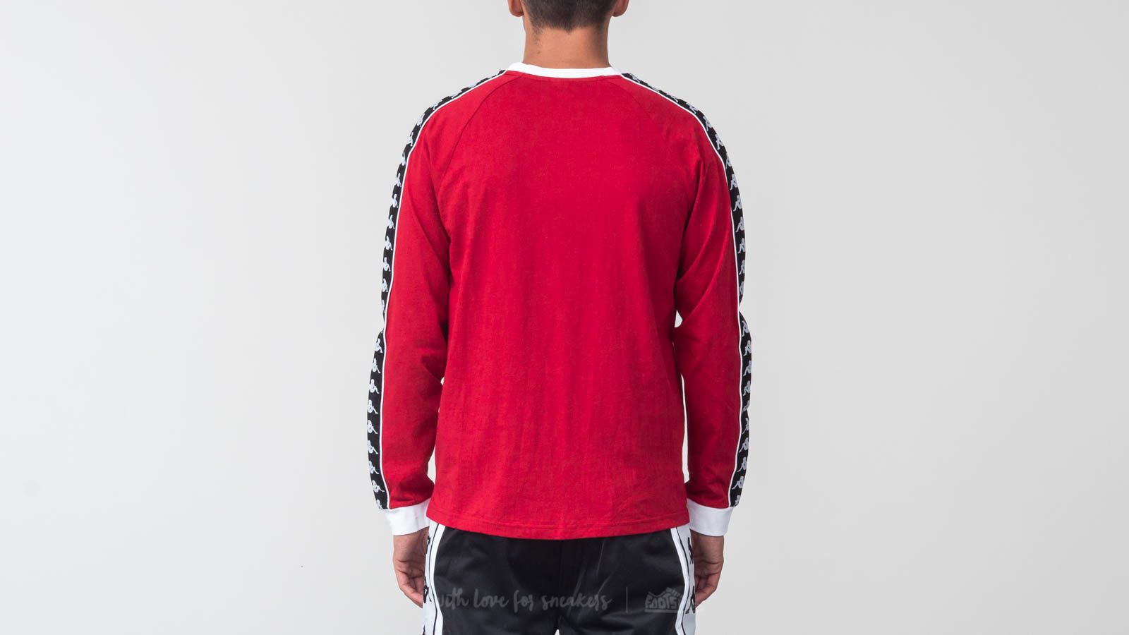 Camisetas Kappa 222 Banda Auyen Tee Dark Red/ Black/ White