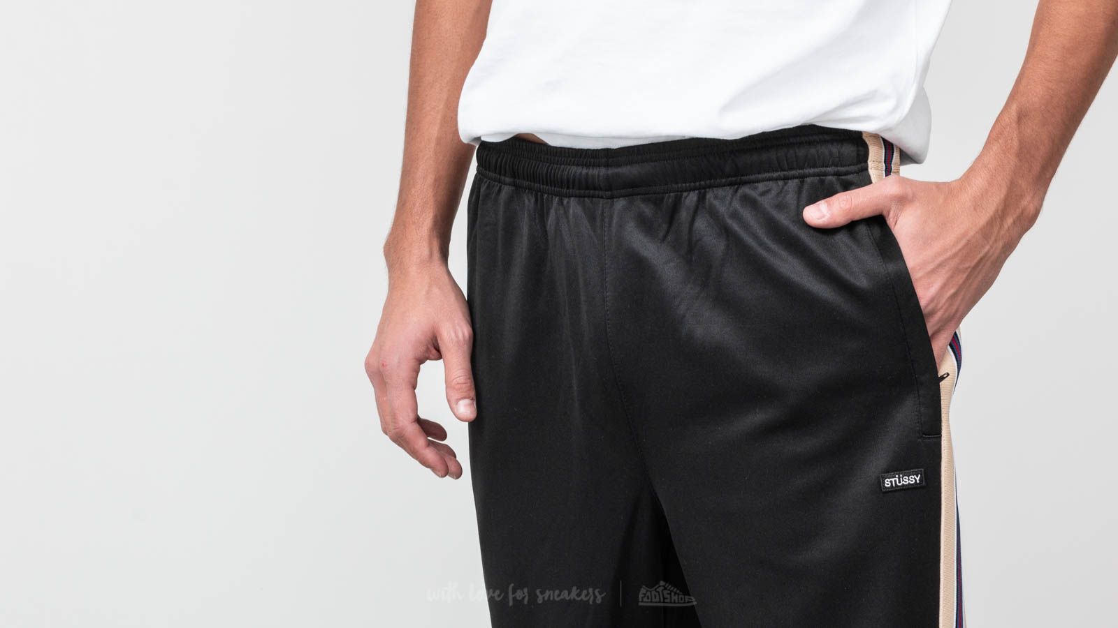 Stussy poly on sale track pant black