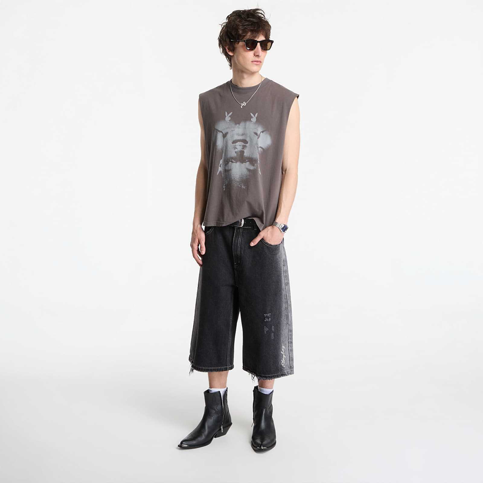T-Shirts Playboy x FTSHP Sleeveless Tee UNISEX Grey