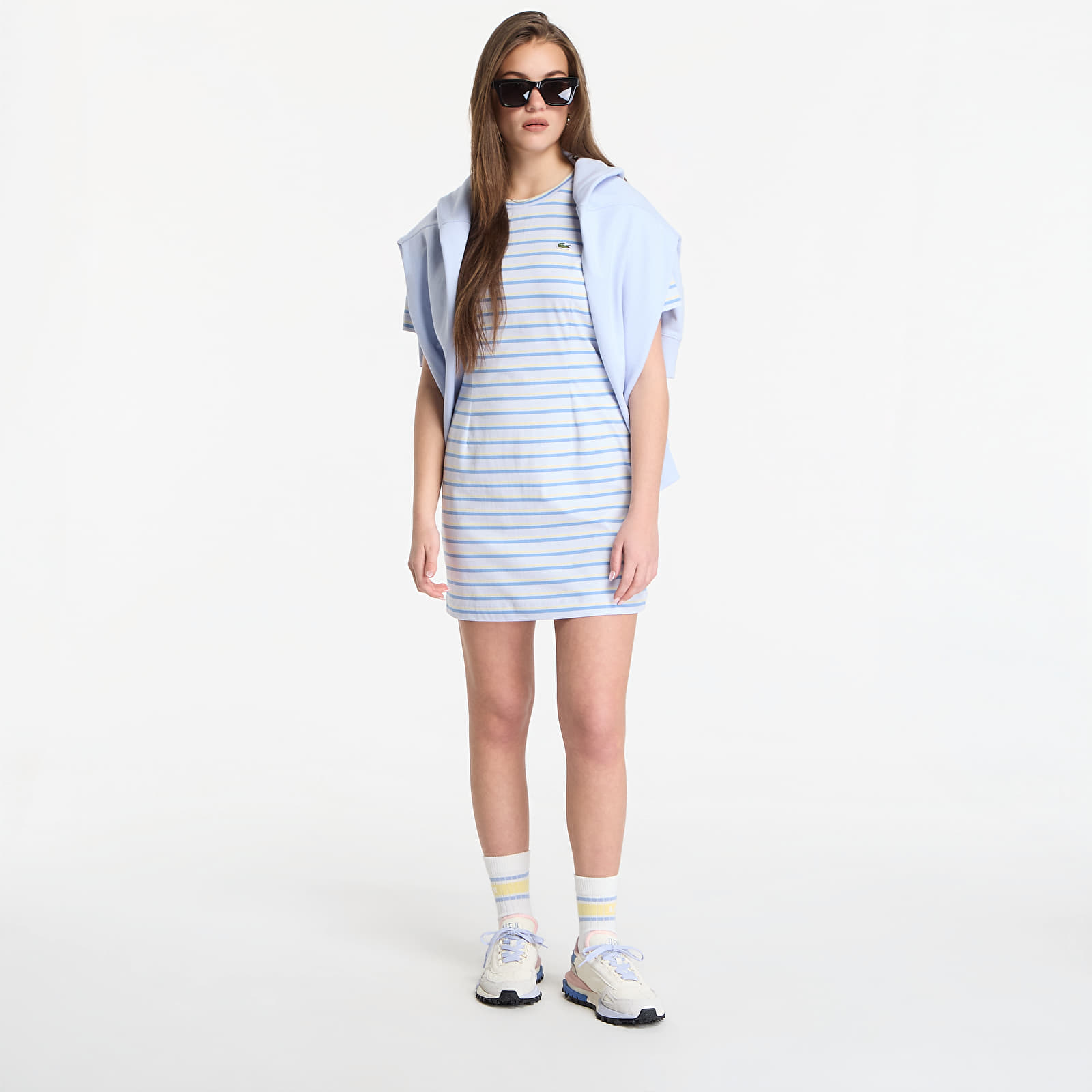 Γυναικεία φορέματα LACOSTE Dress Phoenix Blue/ Turquin Blue-Yellow
