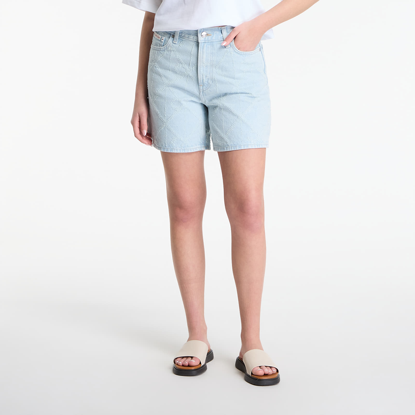 Pantaloncini donna Calvin Klein Jeans 90S 6 In Short Needlepunch Ck Tropic