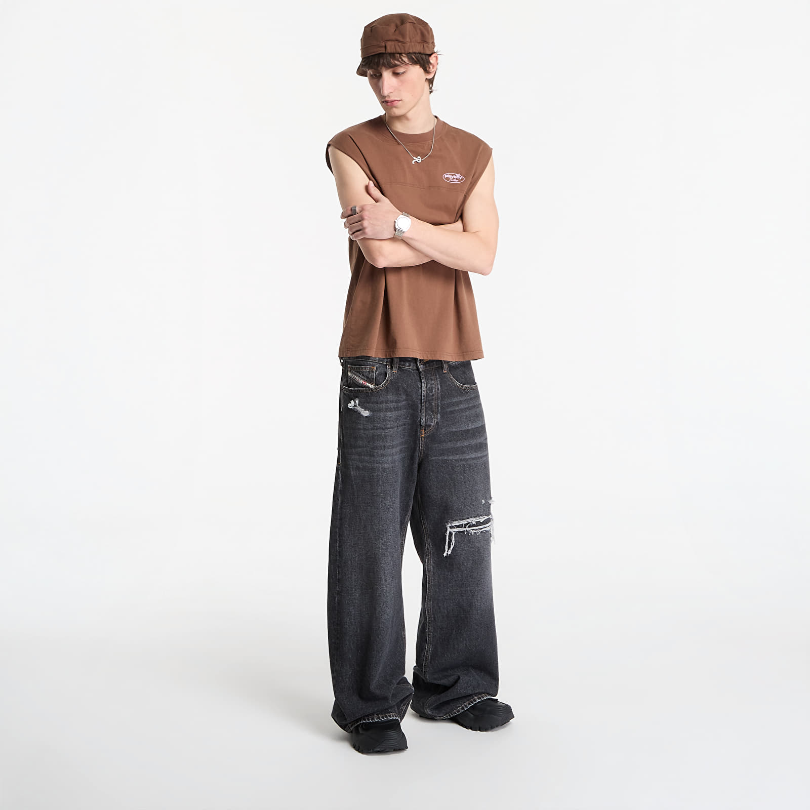 T-Shirts Playboy x FTSHP Sleeveless Tee UNISEX Brown