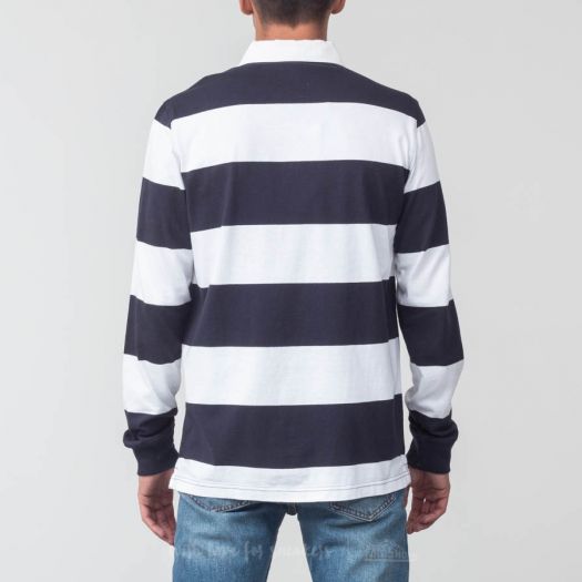 Champion Longsleeve Polo Tee Navy/ White | Footshop