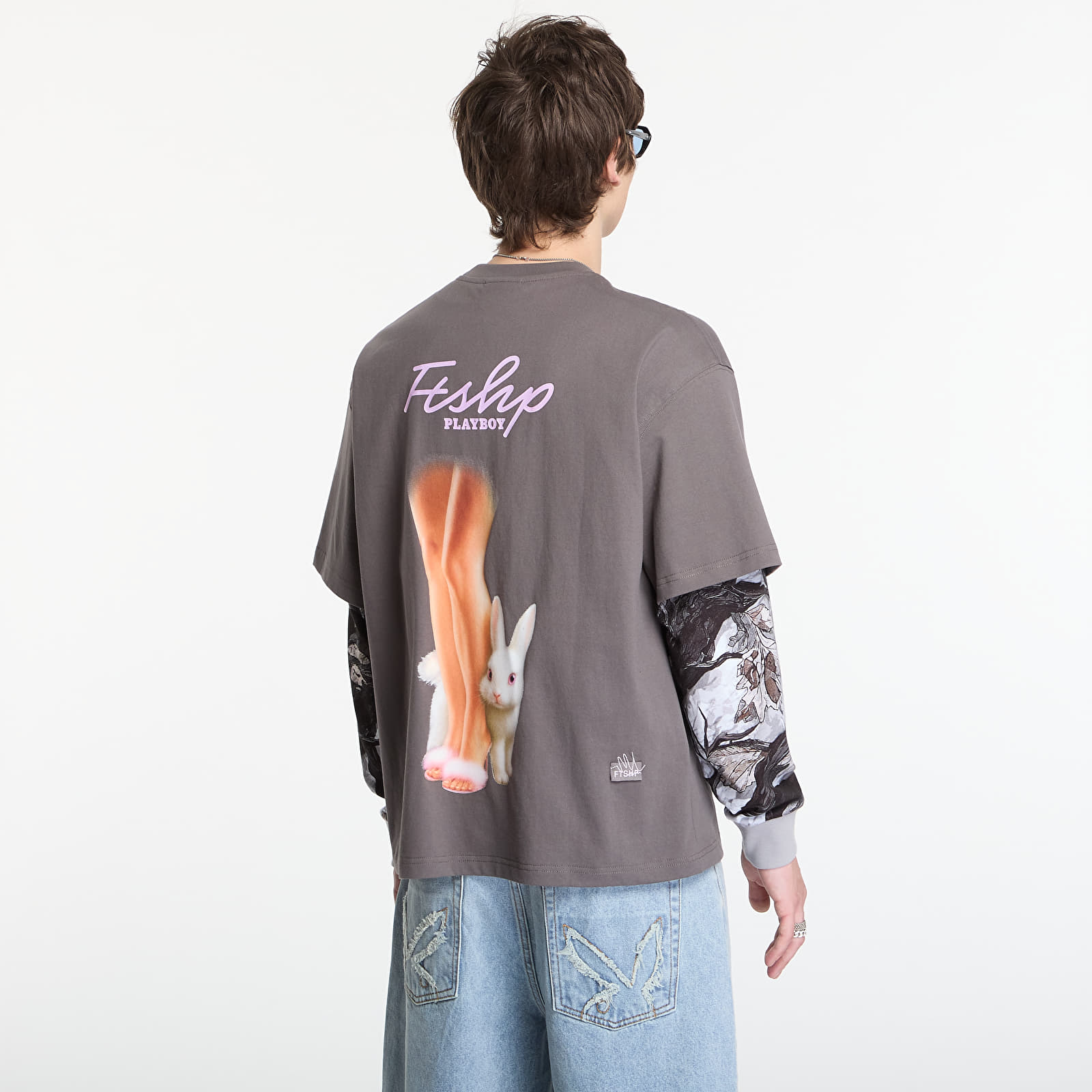Magliette Playboy x FTSHP T-Shirt Bunny With Legs UNISEX Grey