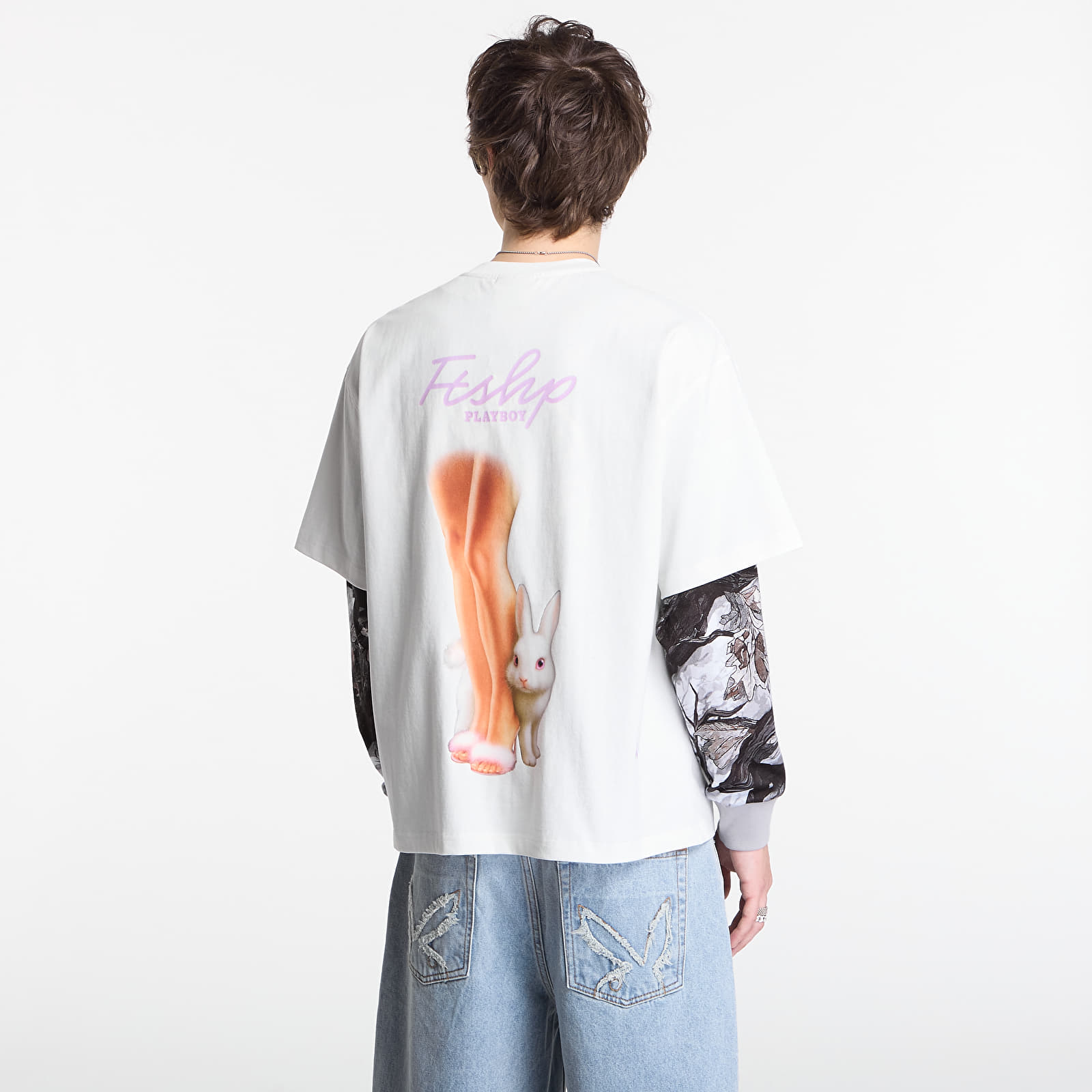 Marškinėliai Playboy x FTSHP T-Shirt Bunny With Legs UNISEX Off-White