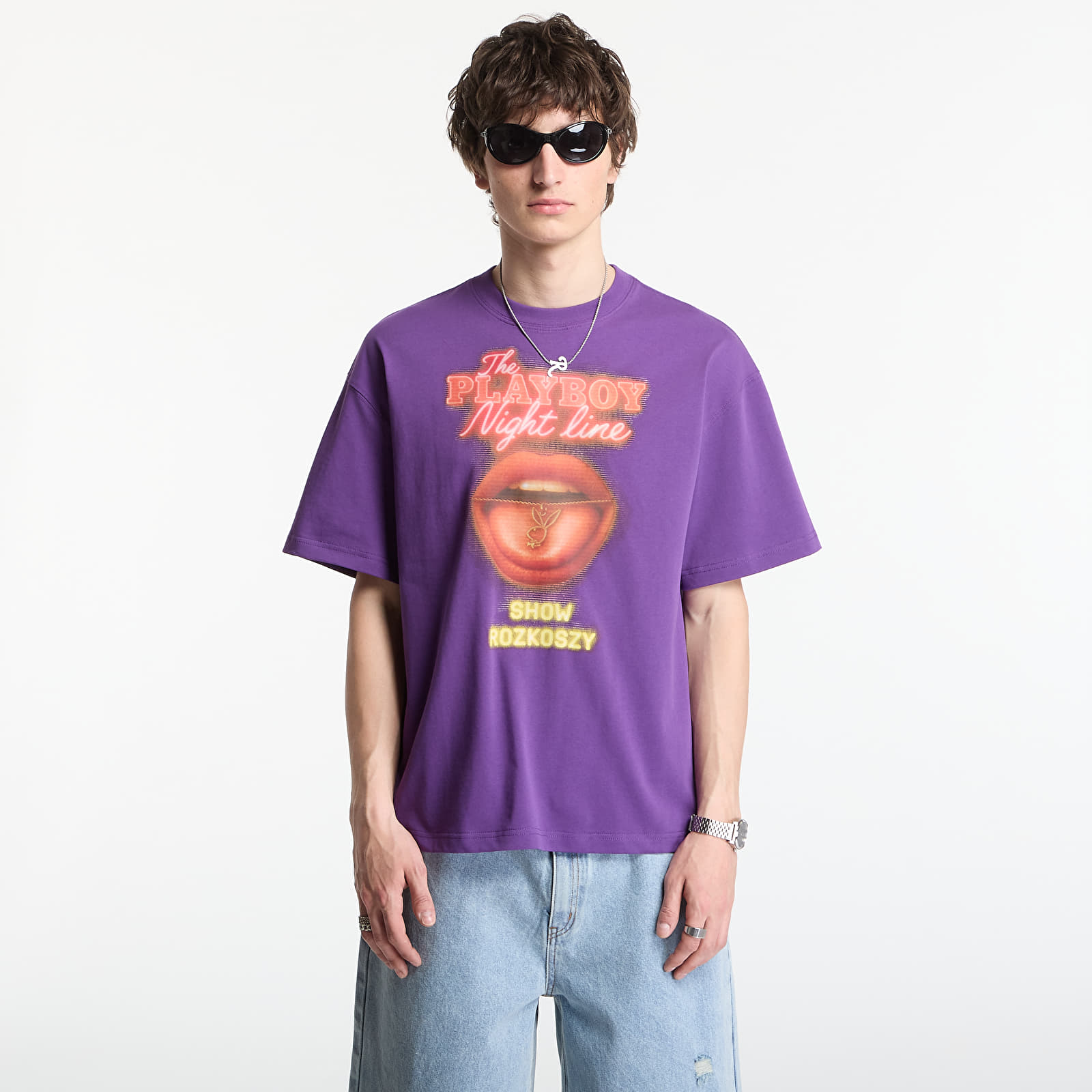 T-shirts Playboy x FTSHP T-Shirt Night Line UNISEX Purple