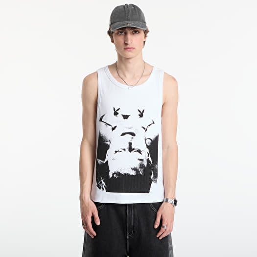Tvertnes augšdaļa Playboy x FTSHP Rib Tank Top Portrait UNISEX White