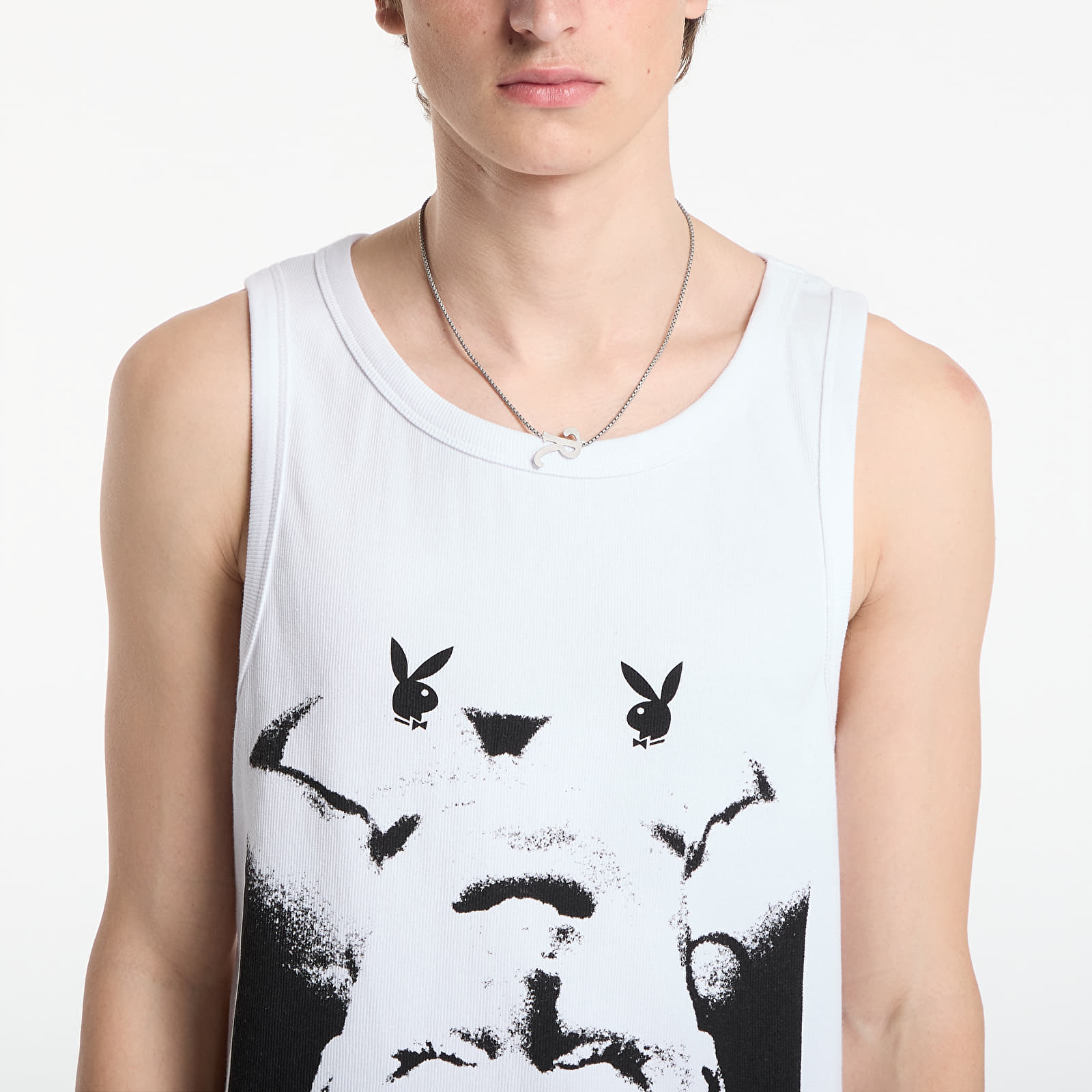 Vestes Playboy x FTSHP Rib Tank Top Portrait UNISEX White