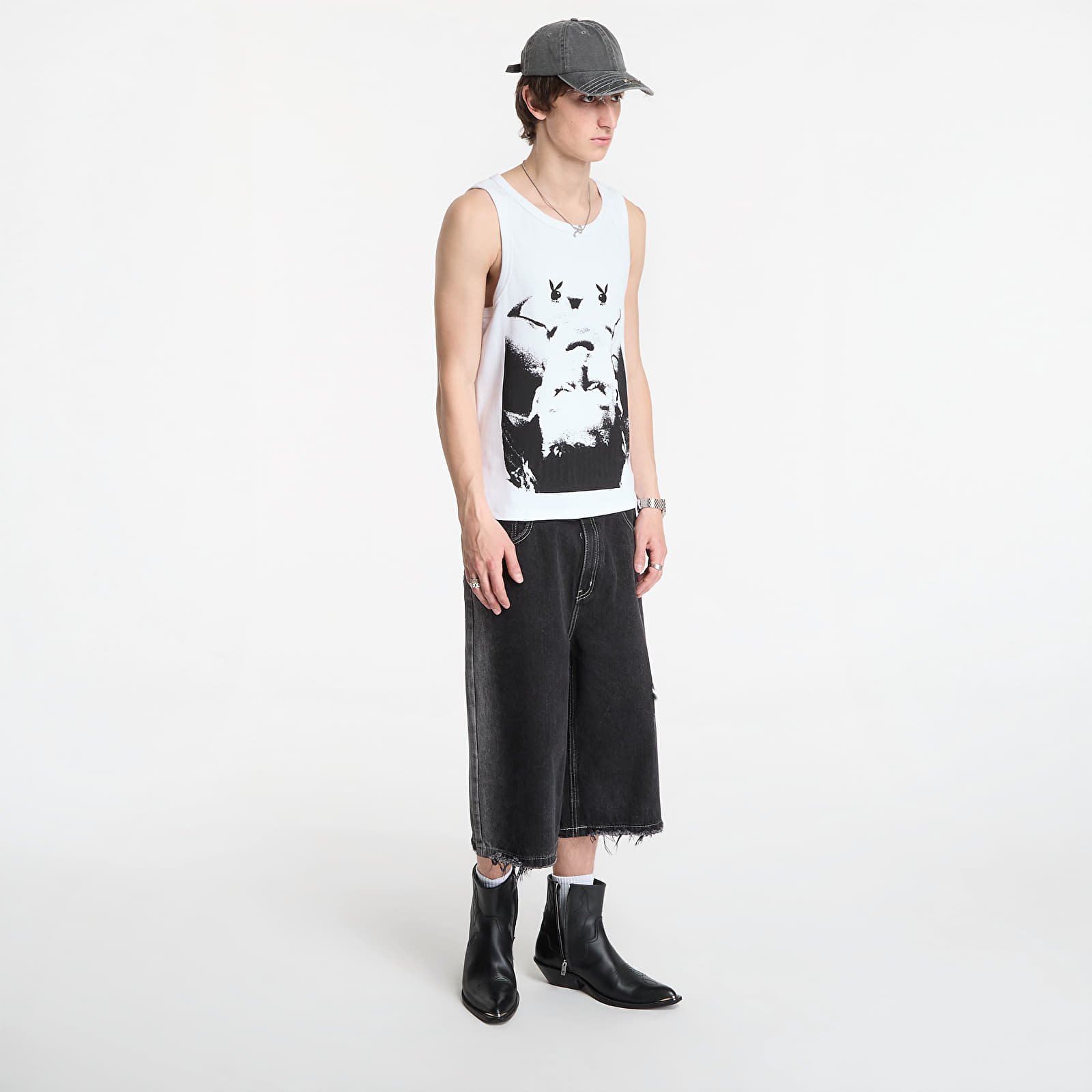 Vestes Playboy x FTSHP Rib Tank Top Portrait UNISEX White