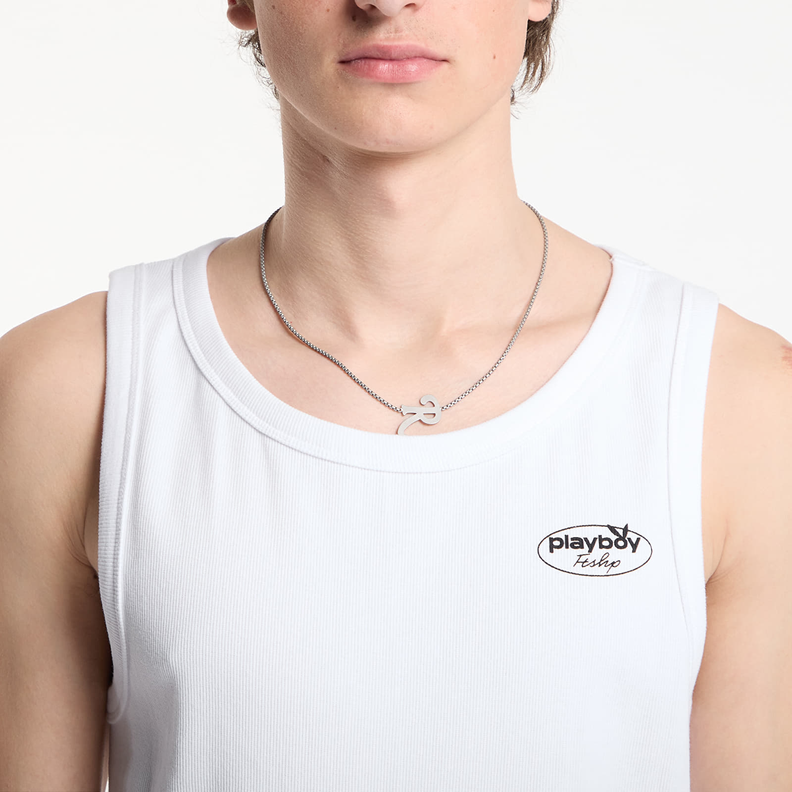 Vestes Playboy x FTSHP Rib Tank Top Logo UNISEX White