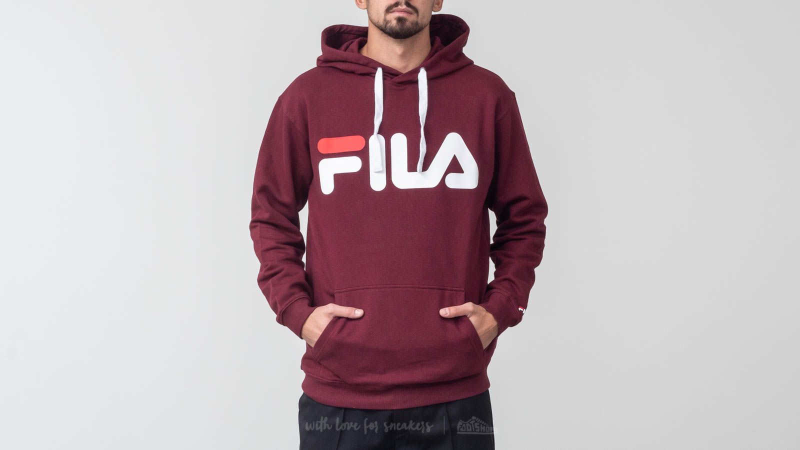 Burgundy store fila hoodie