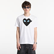 Comme des Garçons PLAY T-Shirt Black Emblem Knit UNISEX White