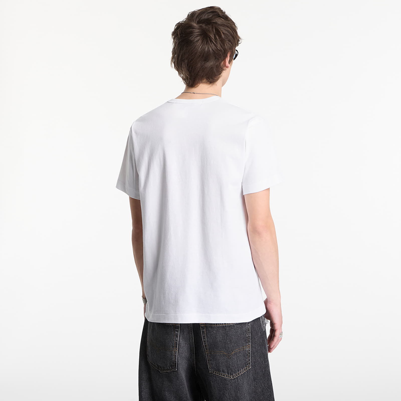 Majice T-shirt Comme des Garçons PLAY T-Shirt Black Emblem Knit UNISEX White