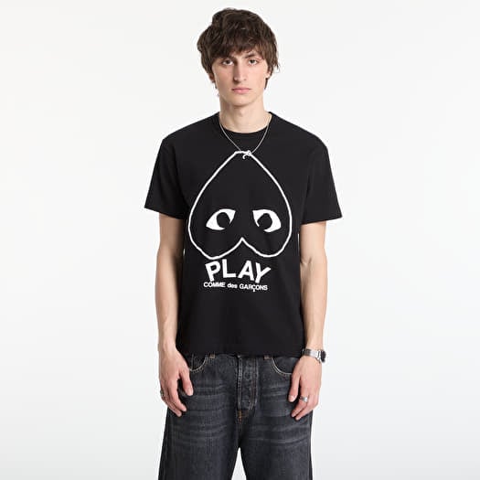 T-shirt Comme des Garçons PLAY T-Shirt Logo Print Knit UNISEX Black