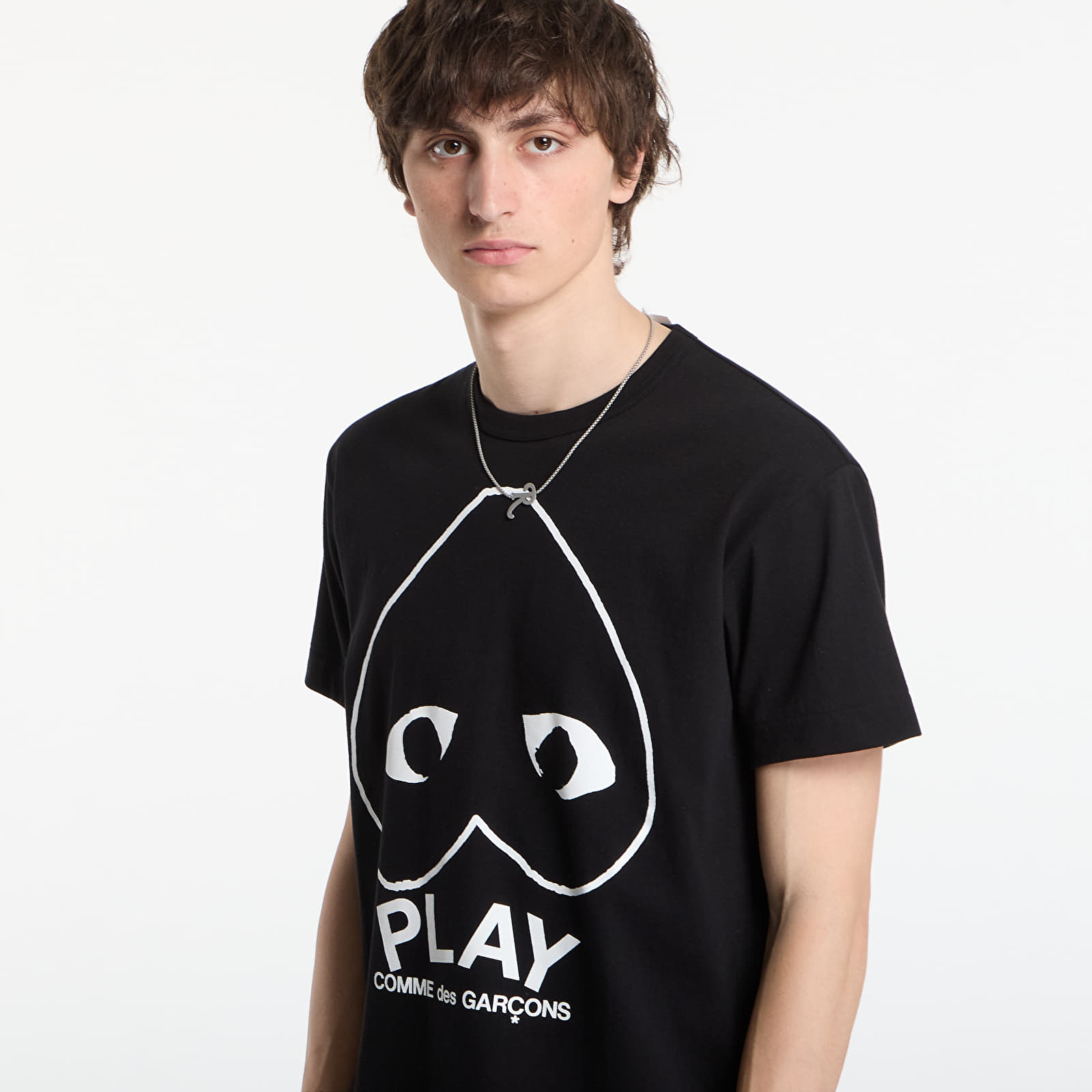 T-paidat Comme des Garçons PLAY T-Shirt Logo Print Knit UNISEX Black