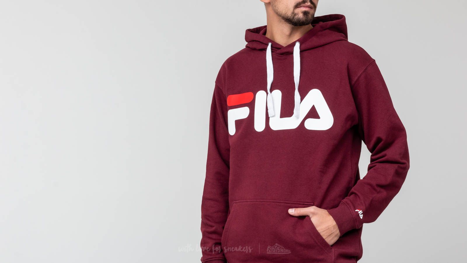 Burgundy store fila hoodie