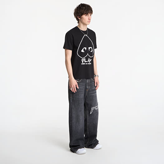 【at8089】 ￼COMME des GARÇONS SHIRT T-shirts Comme des Garçons PLAY T-Shirt Logo Print Knit UNISEX