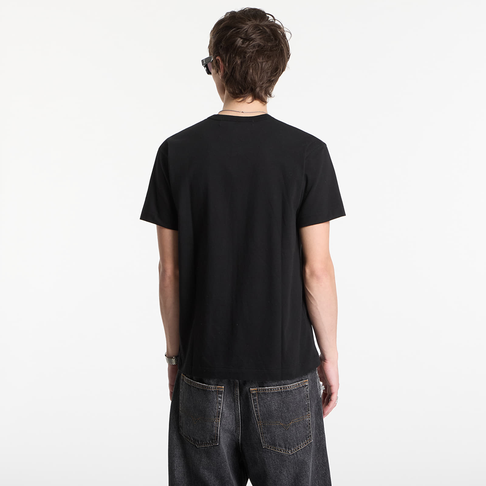 T-paidat Comme des Garçons PLAY T-Shirt Red Emblem Knit UNISEX Black