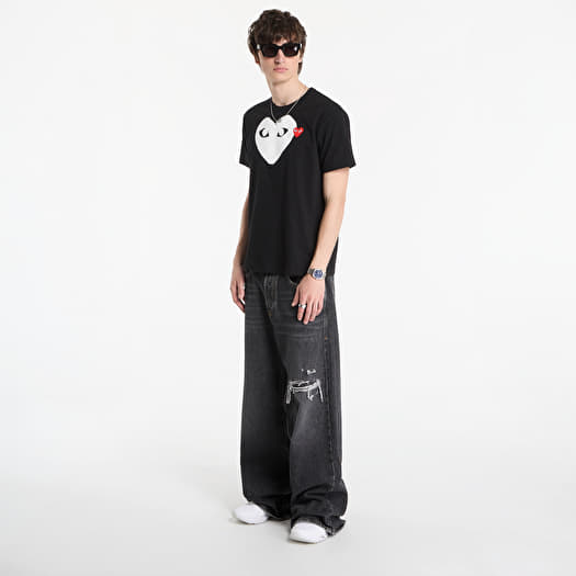 Comme des Garçons PLAY T-Shirt Red Emblem Knit UNISEX Black | Footshop