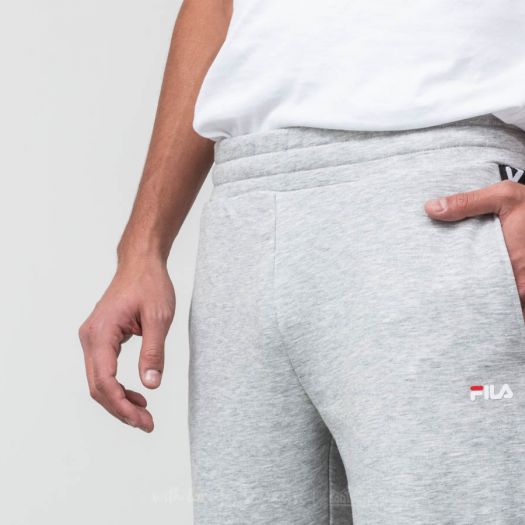 Pants and jeans FILA Men Tadeo Tape Sweat Pants Light Grey Melange Bros Footshop
