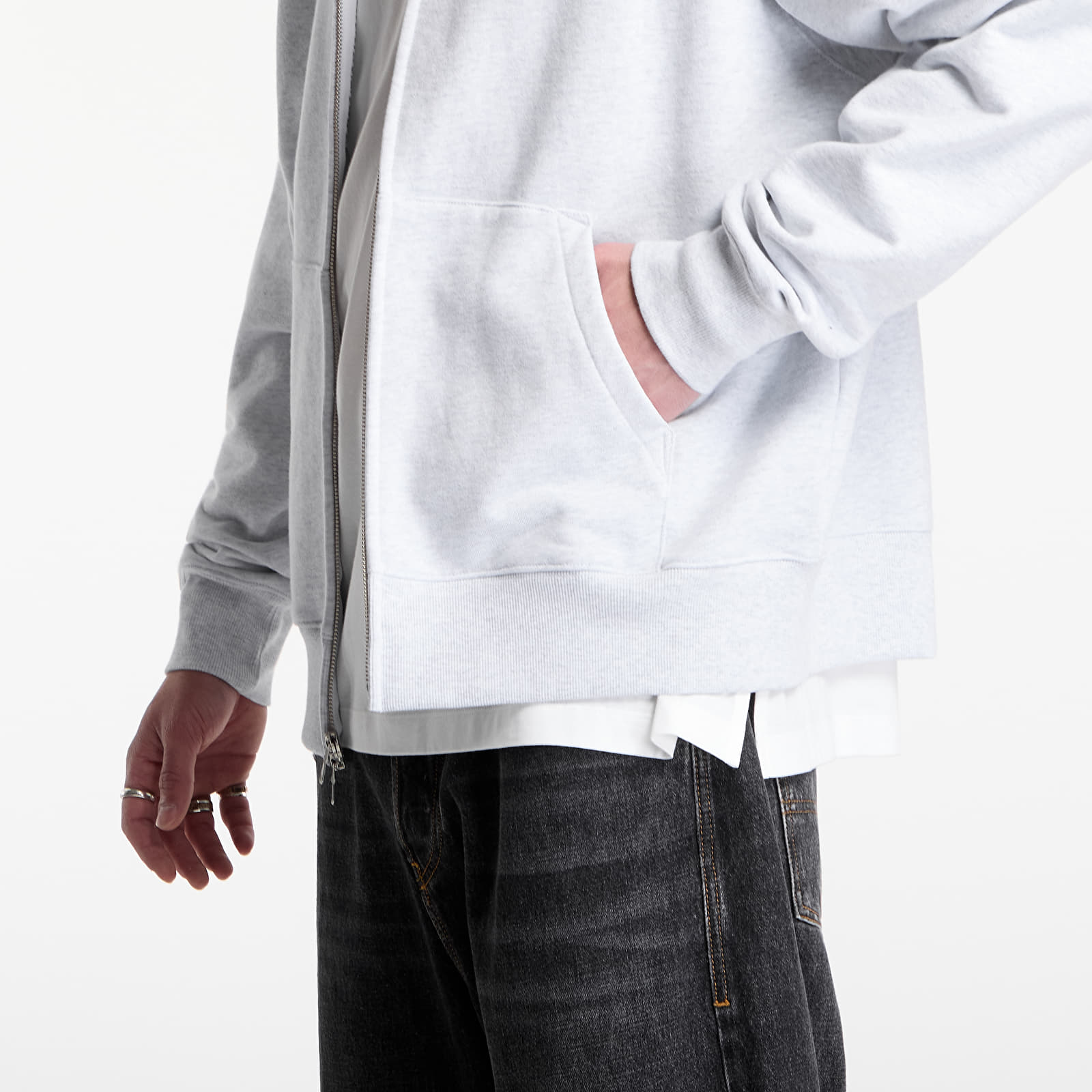 Hoodies och sweatshirts PLEASURES Neural Zip Hoodie Heather