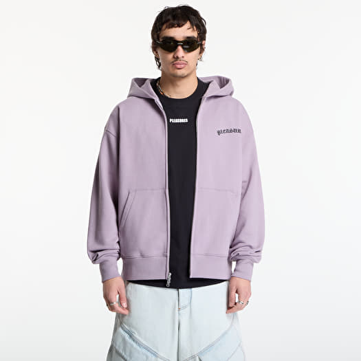 Sweatshirt PLEASURES Neural Zip Hoodie Lilac