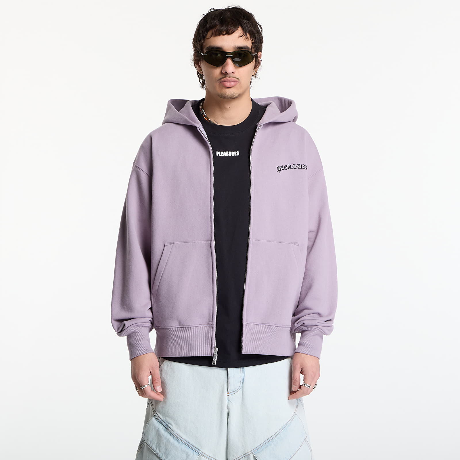 Hoodies och sweatshirts PLEASURES Neural Zip Hoodie Lilac