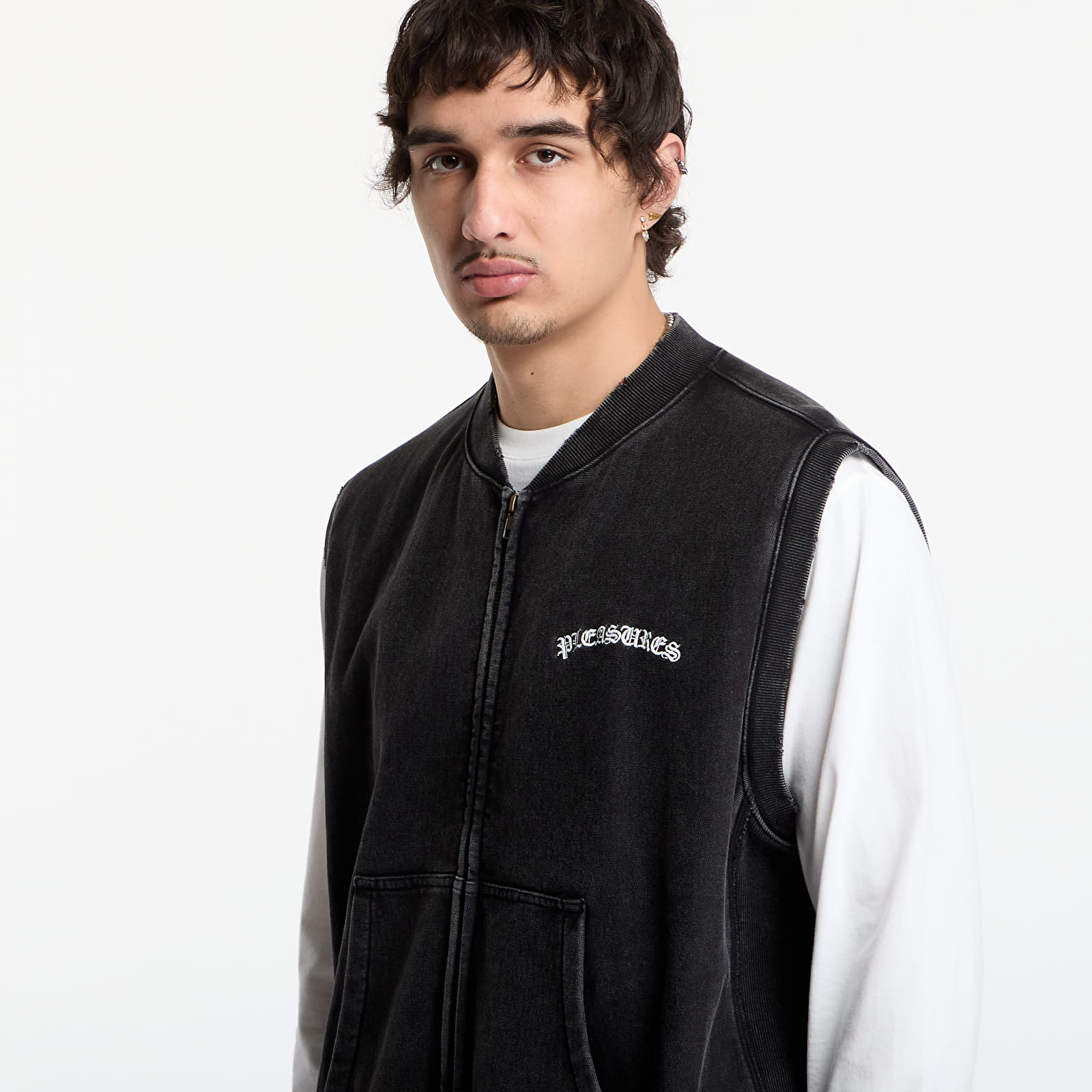 Vesty PLEASURES Neural Zip Vest Faded Black