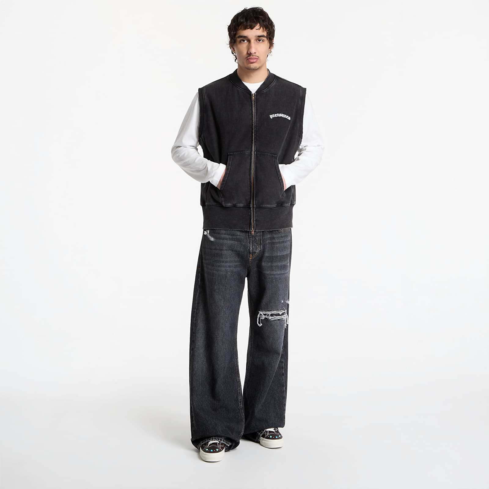 Vesty PLEASURES Neural Zip Vest Faded Black