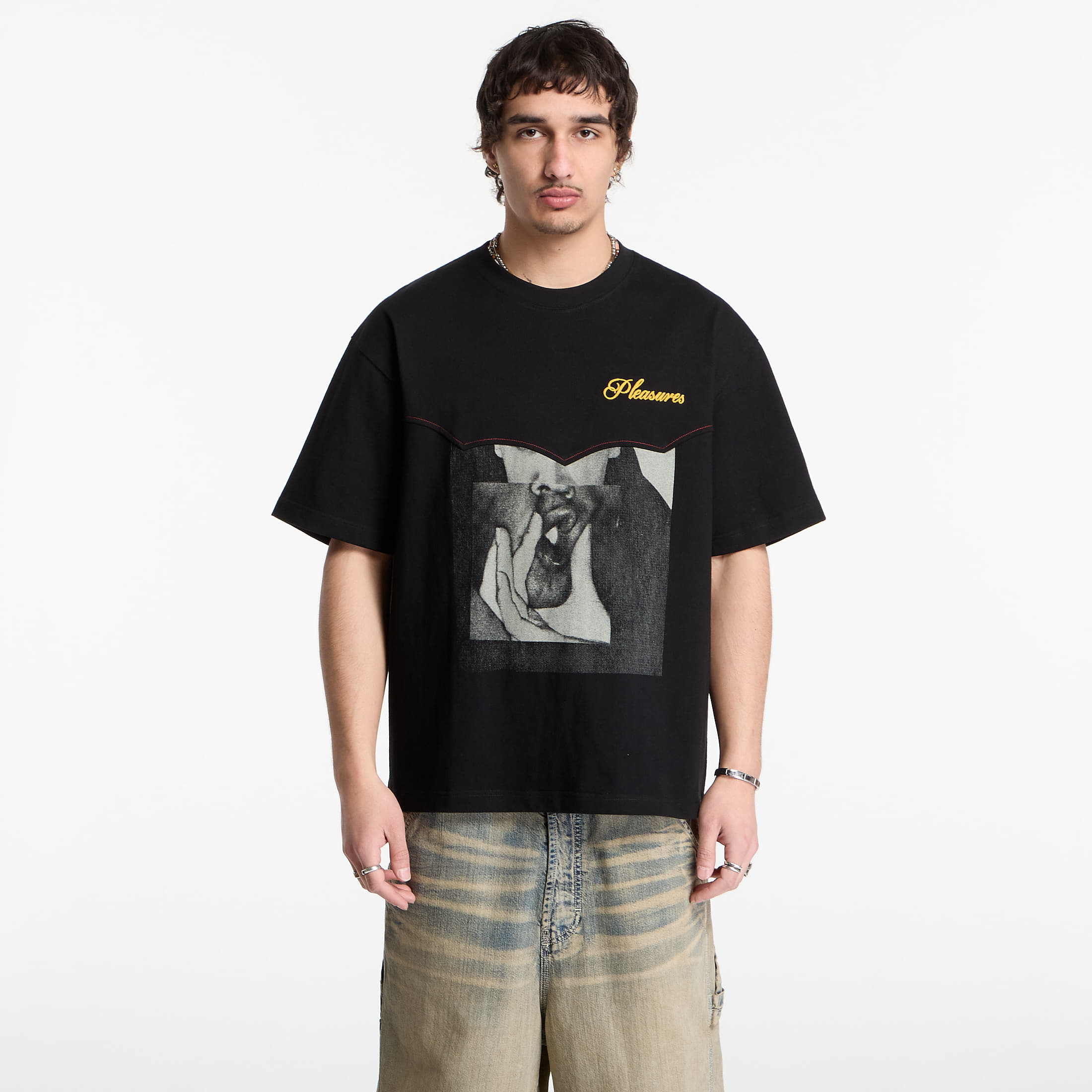 Levně Tričko PLEASURES Ritual Heavyweight Shirt Black L