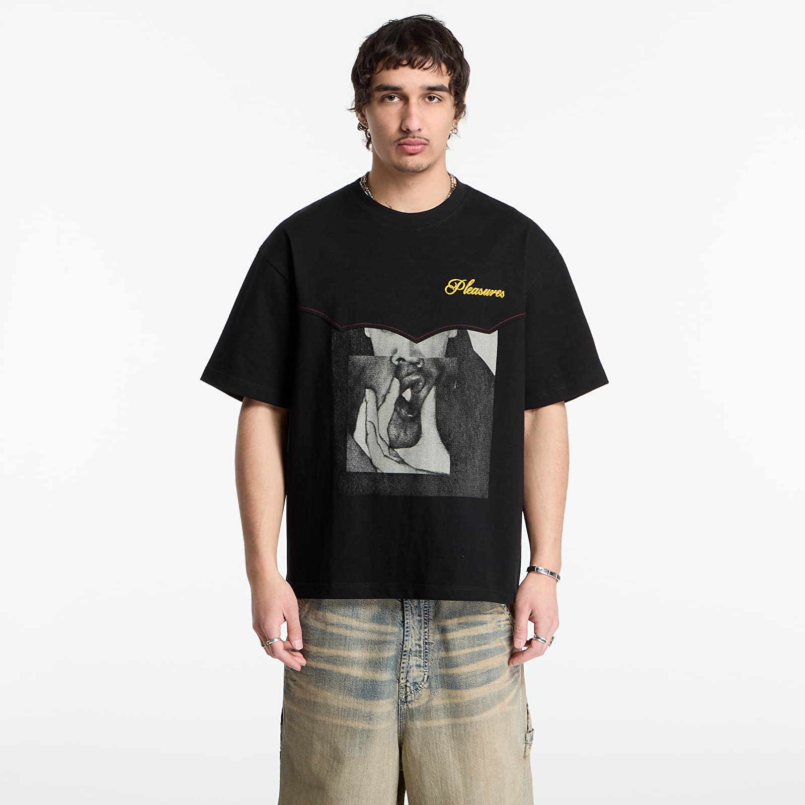 Тениски PLEASURES Ritual Heavyweight Shirt Black