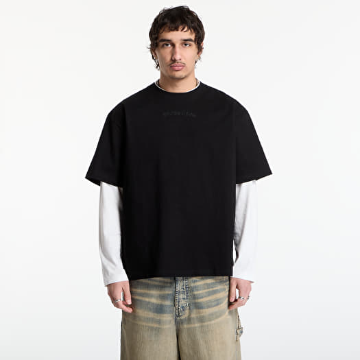 Тениска PLEASURES Neural Applique Shirt Black
