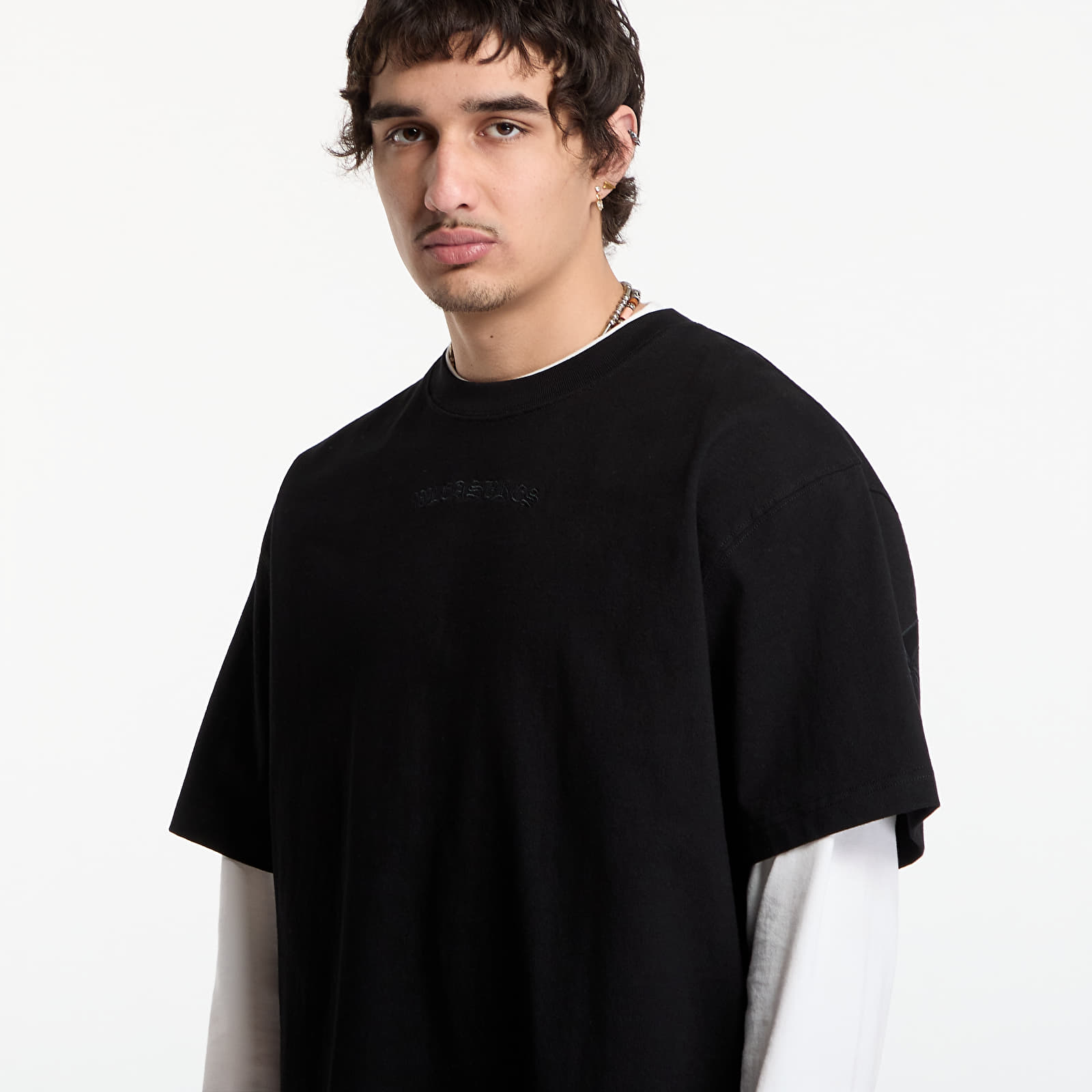 Тениски PLEASURES Neural Applique Shirt Black