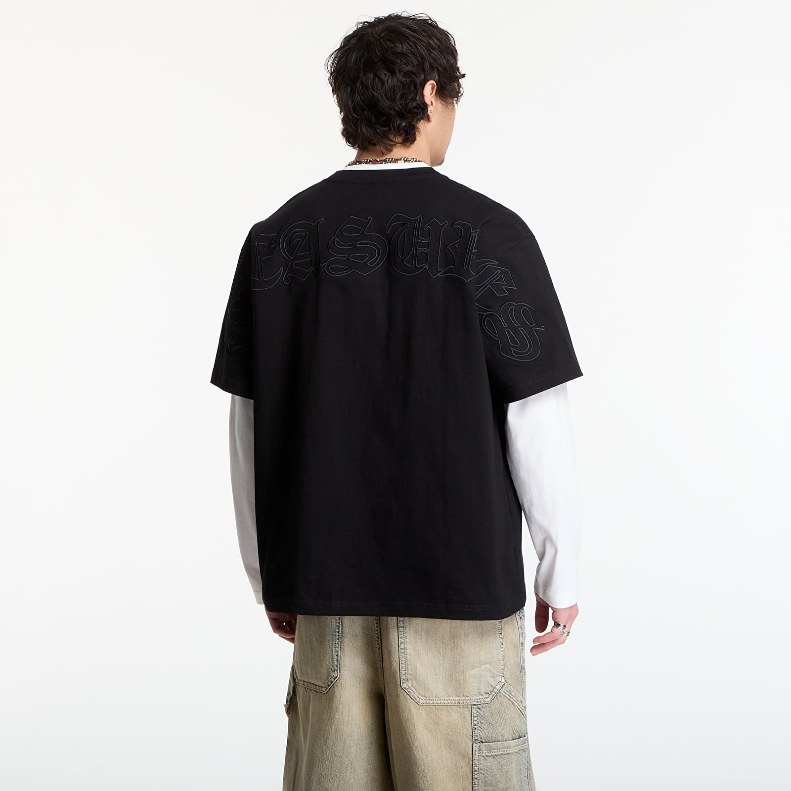Тениски PLEASURES Neural Applique Shirt Black