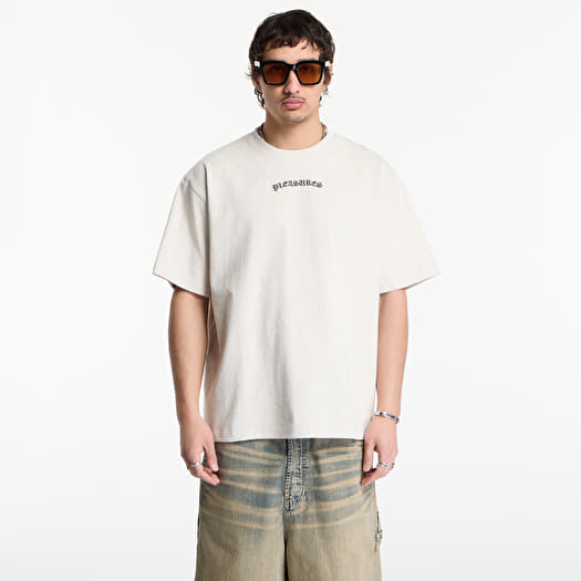 Тениска PLEASURES Neural Applique Shirt Oatmeal
