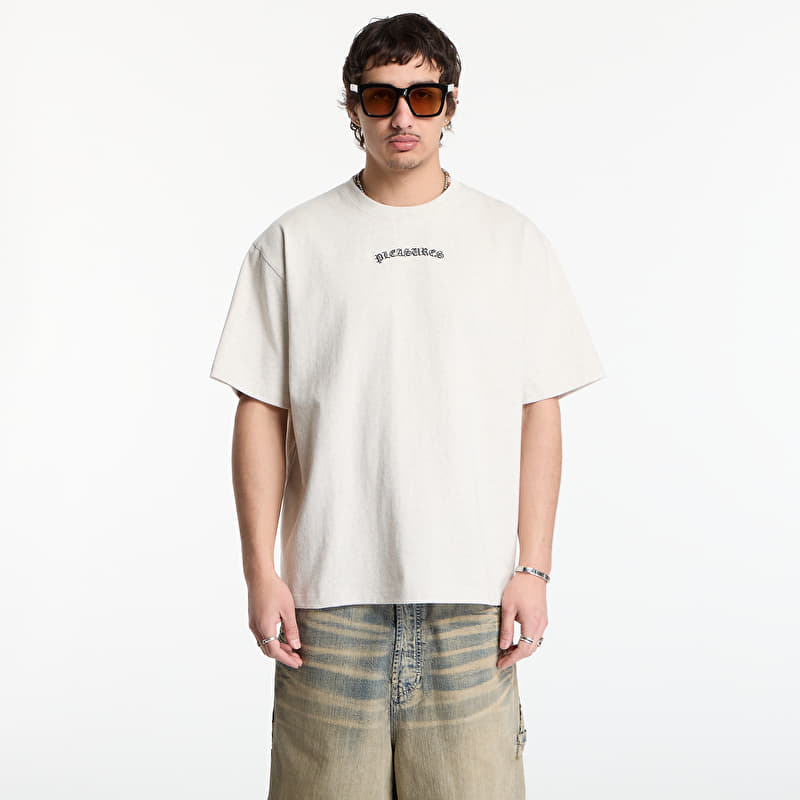 PLEASURES Neural Applique Shirt Oatmeal