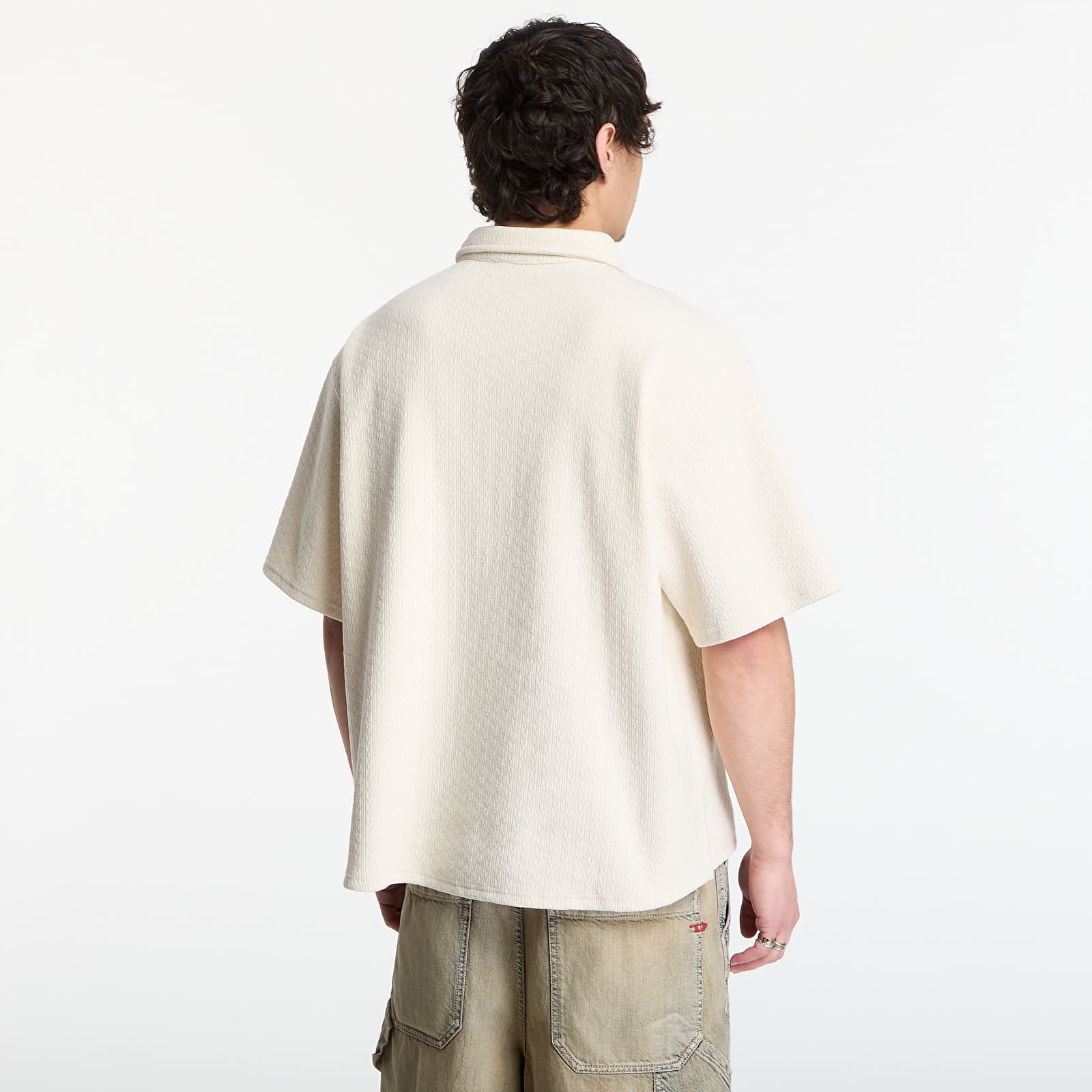 T-skjorter PLEASURES Cable Polo Ecru