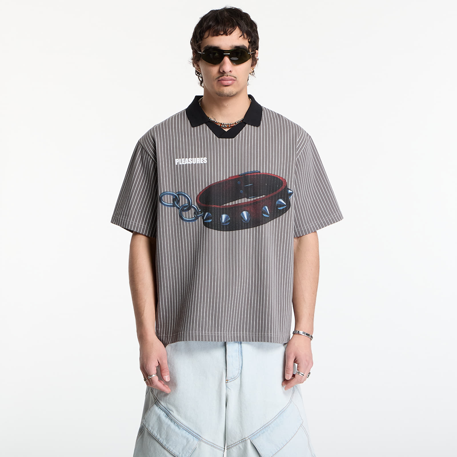 Polo trička PLEASURES Pet Polo Charcoal